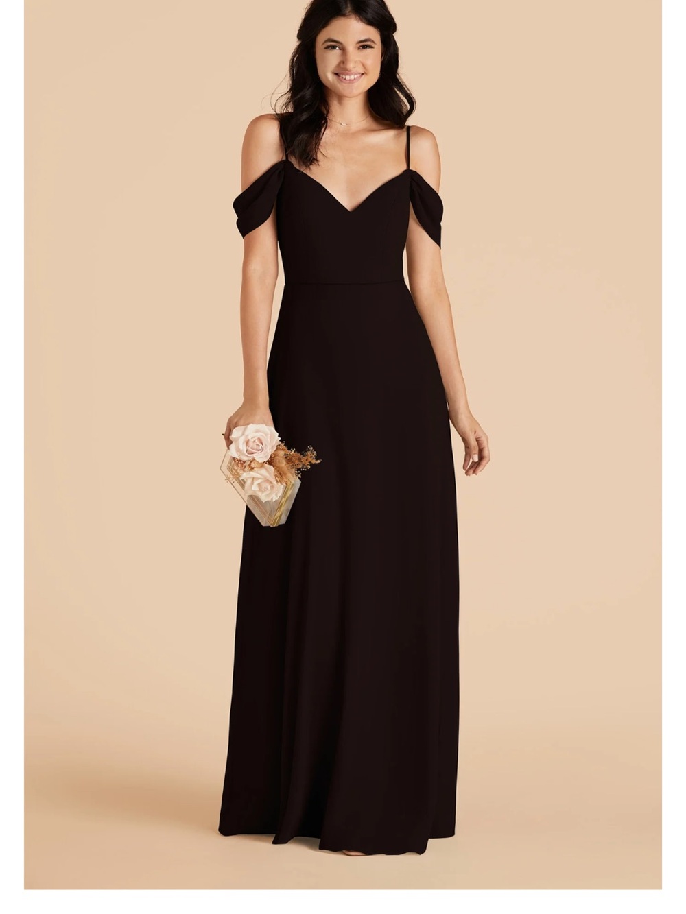 Birdy Grey Black Maxi Dress with Spaghetti Straps